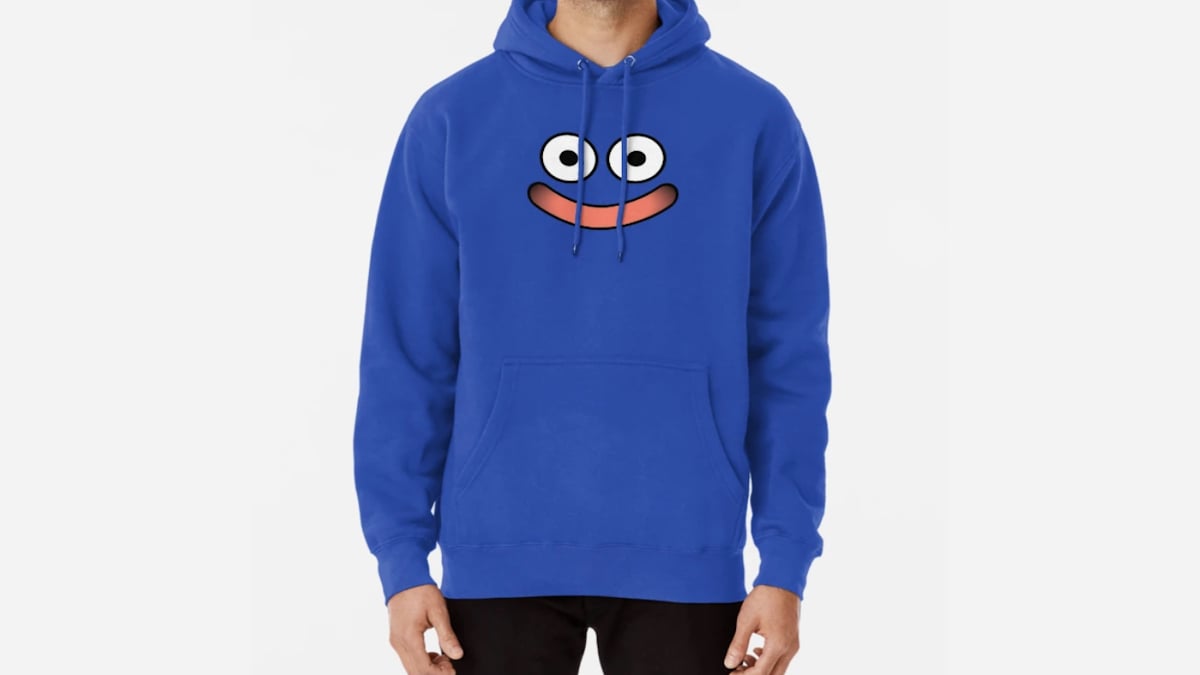 dragon quest hoodie featuring slime monster