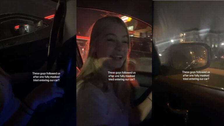 Girl Criticized for ‘Survival Instincts of a Sloth’ After Ski-Mask Wearing Weirdo Stalks Her Car man in ski mask follows girls