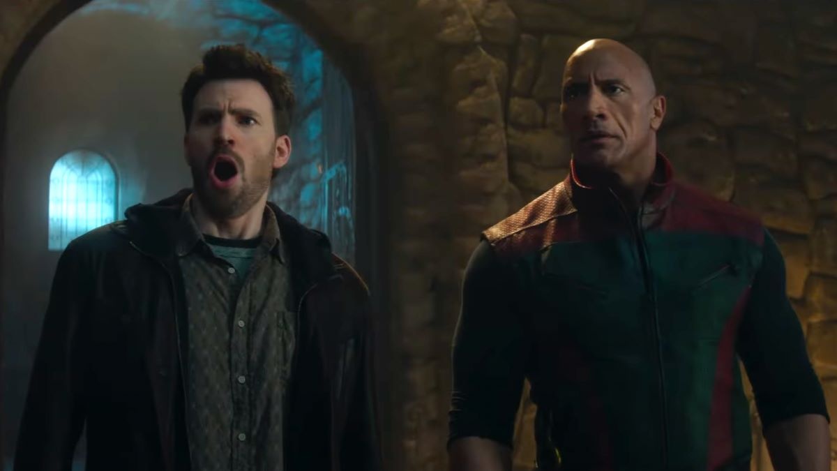 Chris Evans and Dwayne Johnson in Red One