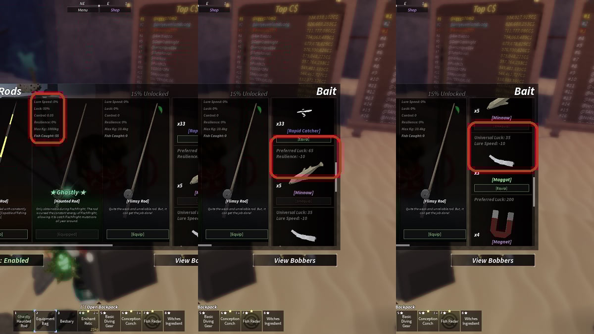 what does luck stat do in roblox fisch