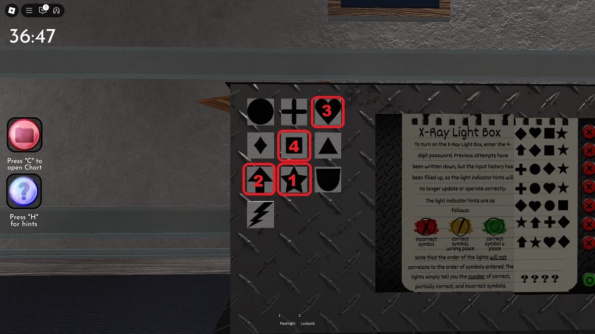 x-ray lightbox puzzle walkthrough for roblox terminal escape room icu
