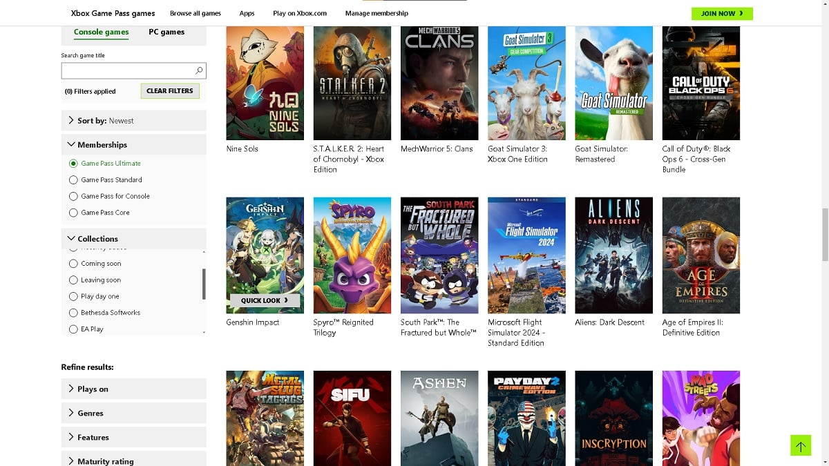 xbox game pass ultimate catalog of games