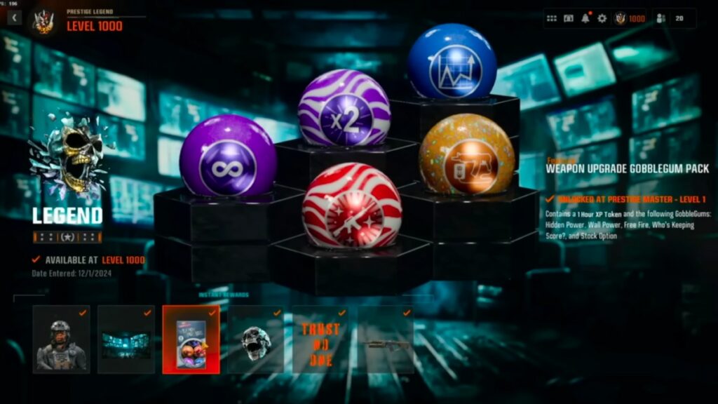 BO6 Prestige Master GobbleGum Pack Reward
