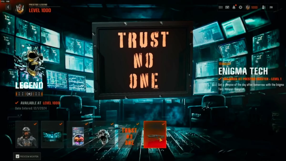 BO6 Trust No One Calling Card