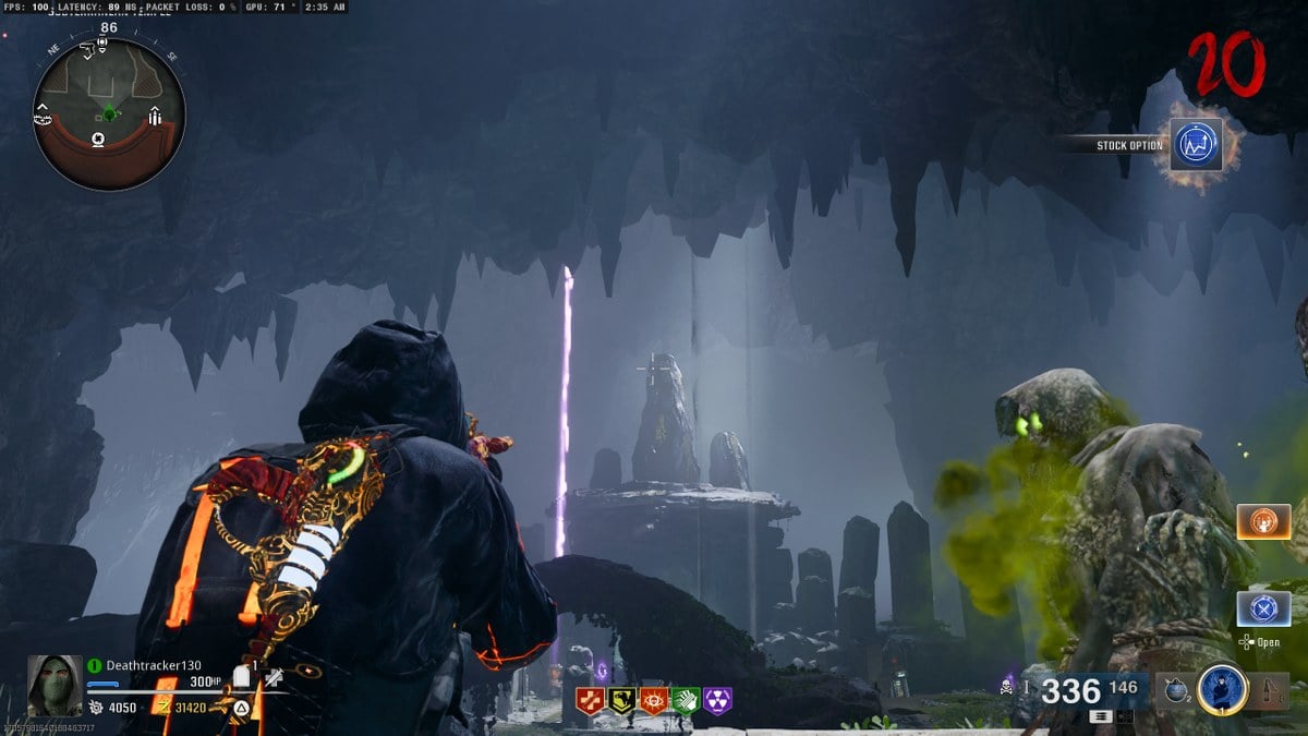 The Tomb Jump Scare Statue location 1