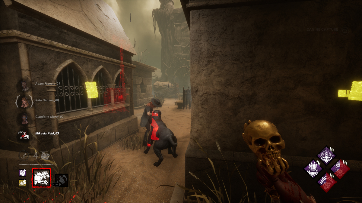 Snug grabs a survivor and drags them