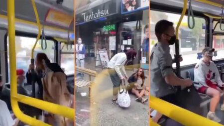 Entitled Karen Spits on Passenger on a Vancouver Bus and Gets Shoved Off: ‘Well Deserved’ Entitled Karen Spits on Passenger on a Vancouver Bus and Gets Shoved Off 'Well Deserved'