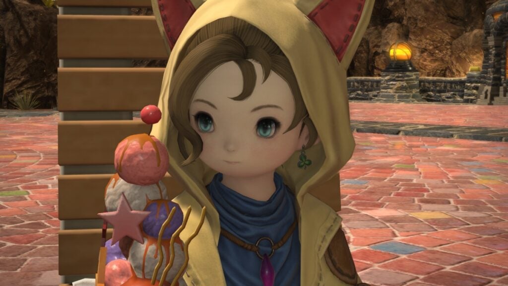 FFXIV Krile Eating an Ice Cream