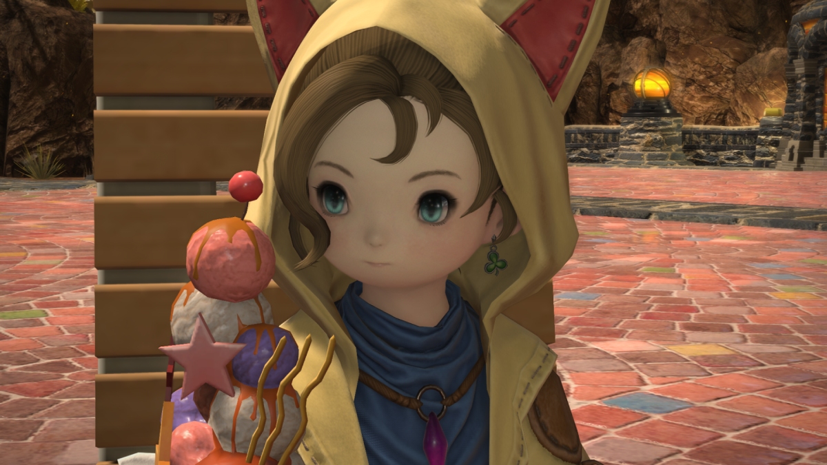 FFXIV Krile Eating an Ice Cream