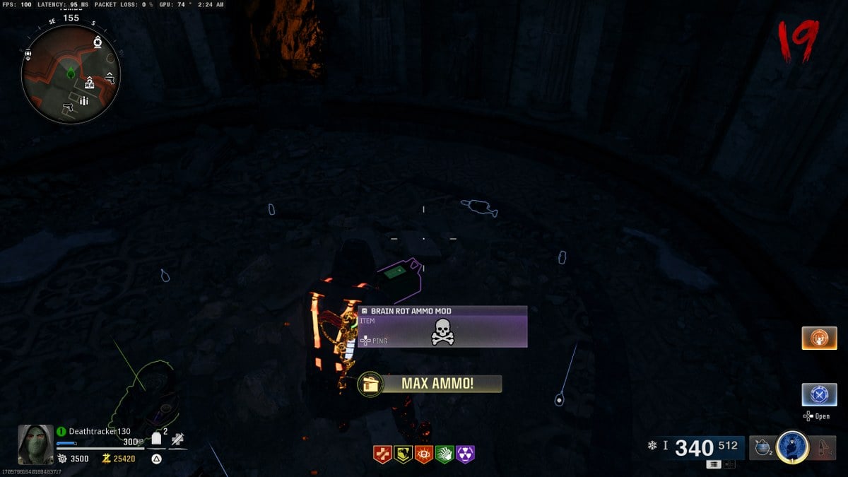 how to get free Brain Rot ammo mod in The Tomb BO6 Zombies map