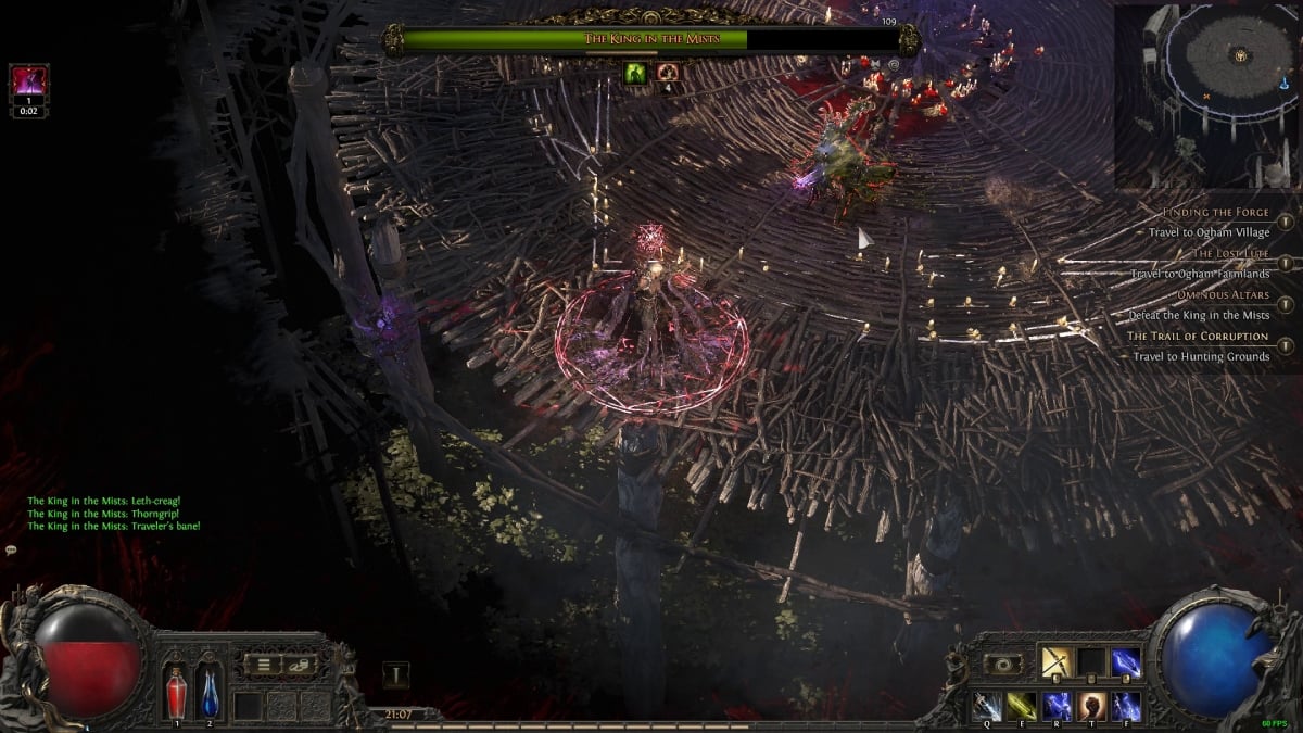 King in the Mists Fight