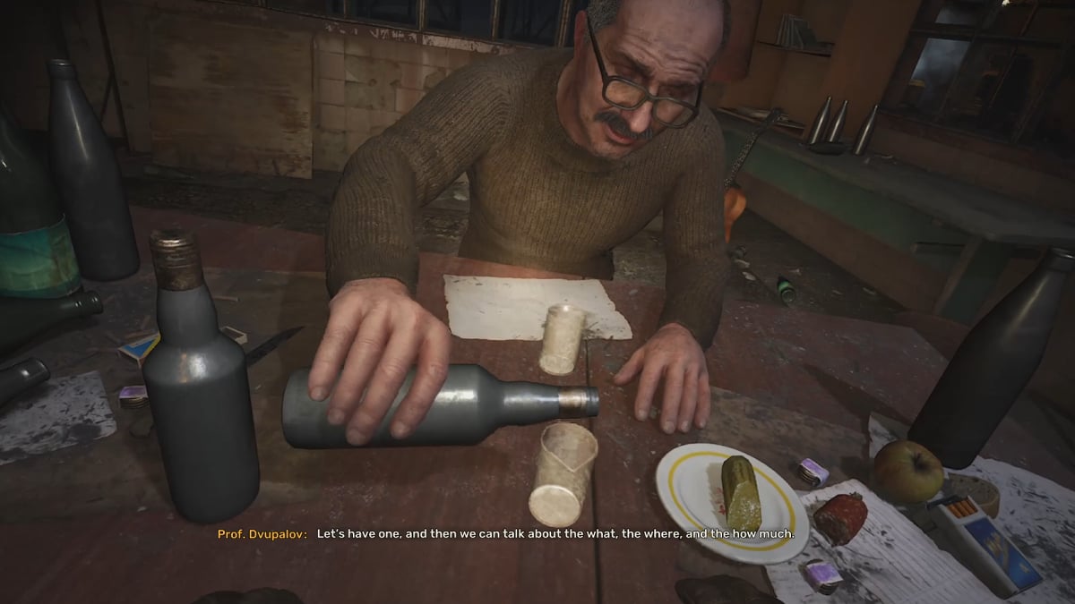 Prof. Dvupalov in the In Search of Past Glory Quest in Stalker 2