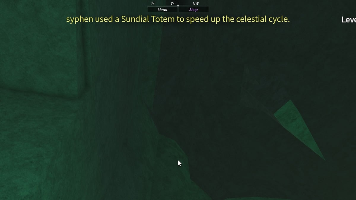 a roblox player using a totem in fisch