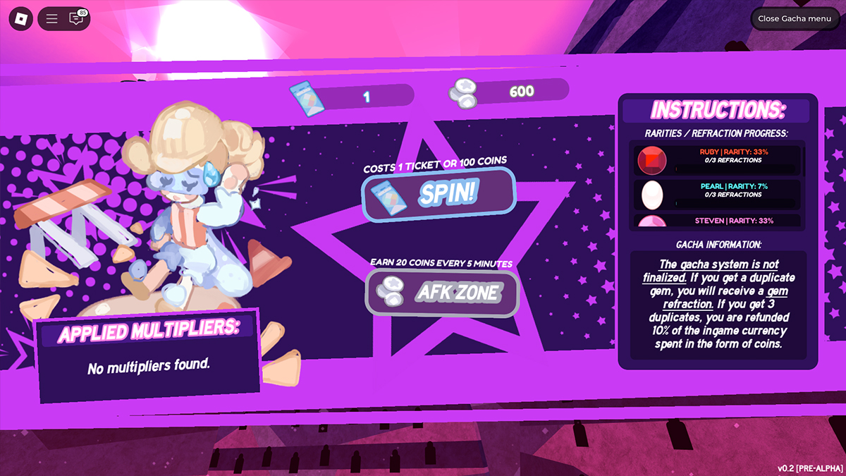 All Active Codes for Roblox Gemventure