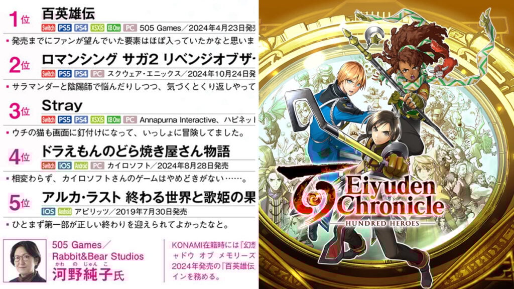 JRPG developer Junko Kawano picks for the best 2024 games