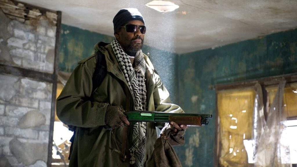 A shot of Denzel Washington from The Book of Eli