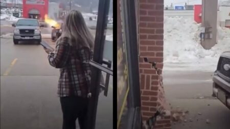 A Man In Iowa Tries To Drive Away From a Car Fire, But Ends Up Damaging Private Property by Accident: ‘Mission Successfully Failed’ Iowa Man ran away damaging private property