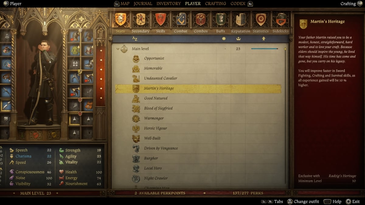 Kingdom Come Deliverance 2 Martin Heritage Perk