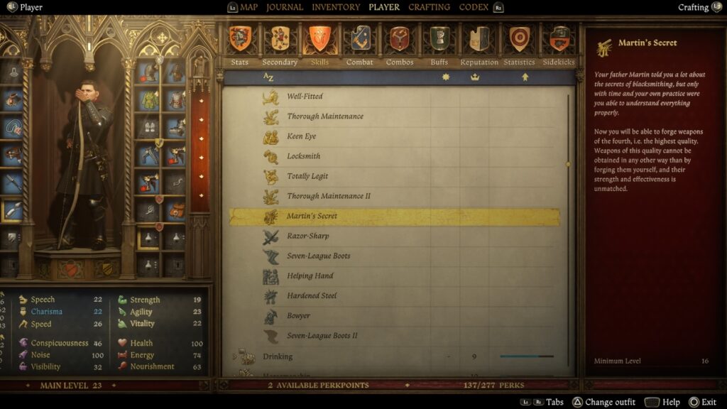 Martin's Secret Perk