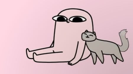 TikTok Refugees Are Paying the Cat Tax on REDnote, and They Seem Fine With It A simplified cartoon cat owner gets snuggled on by their cat in a cartoon by Ketnipz