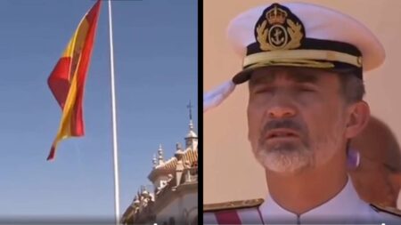 Flag Raising Ceremony Prompts a Hilarious Reaction from the King of Spain: ‘I’m Not Mad, I’m Just Disappointed’ King of Spain Flag Disappointed