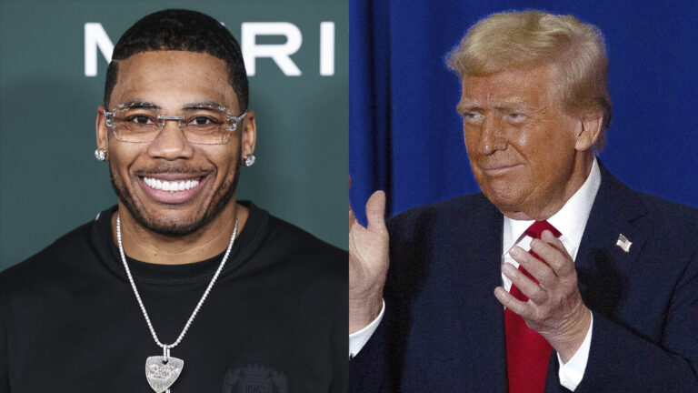 Nelly Says ‘It’s an Honor’ in Defense of Performing at Donald Trump’s Inauguration: ‘I’m Not Doing This for Money’ A photo collage of Nelly and Donald Trump