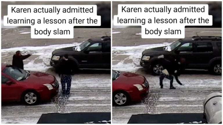 Ohio Karen Assaults Man in Unprovoked Road Rage Altercation and Gets Instant Karma: ‘Equity📈Equality 📉’ Road Rage Karen in Ohio