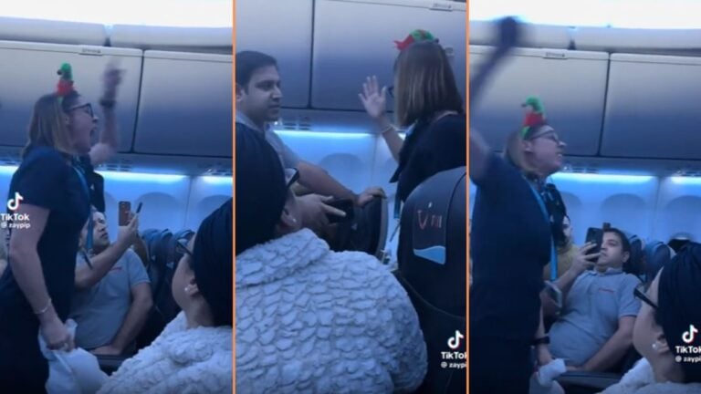 Stewardess Loses Her Mind at Travellers Aboard Flight in Viral Video: ‘I Love Her Gestures. She Should Be Holding a Cutlass’ Stewardess Loses Her Mind at Travellers Aboard Flight in Viral Video ‘I Love Her Gestures. She Should Be Holding a Cutlass' - passenger