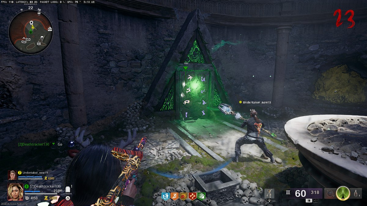 Dark Aether portal puzzle in The Tomb map