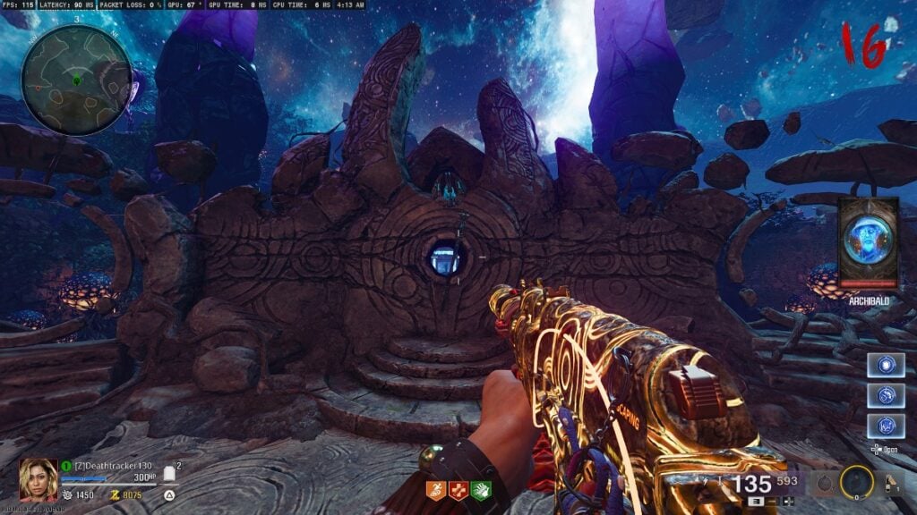 Where to assemble the Ice Staff in The Tomb map