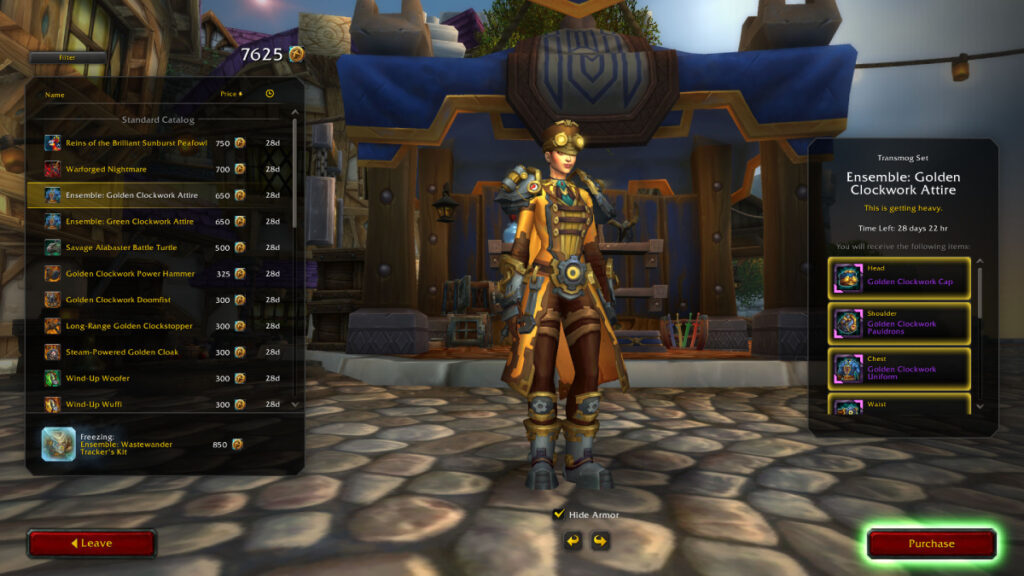 Clockwork Attire Transmog