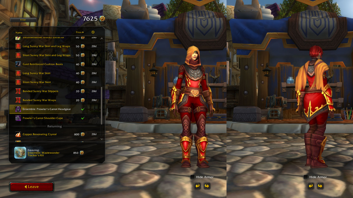 Prowler's Carrot Gear