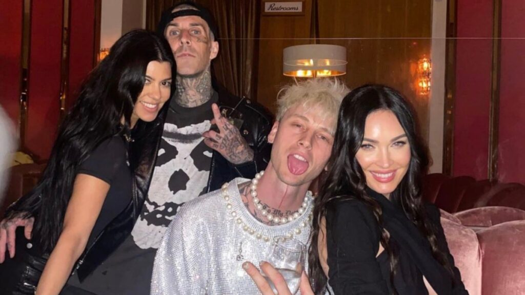 Kourtney Kardashian and Travis Barker Choose Megan Fox Over Machine Gun Kelly In Nasty Split: ‘This Is Messier Than Anyone Knows’ Kourtney Kardashian and Megan Fox with Travis Barker and Machine Gun Kelly