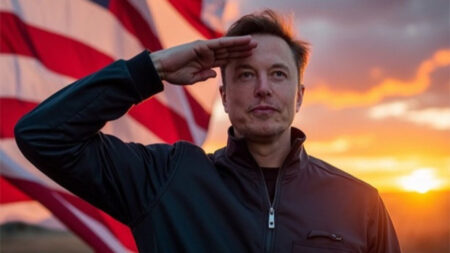 Elon Musk Gained Treasury Access With Help of a 19-Year-Old Techie Nicknamed ‘Big Balls’: ‘He’s Not Even an Elected Official’ Elon Musk salutes in front of an American flag