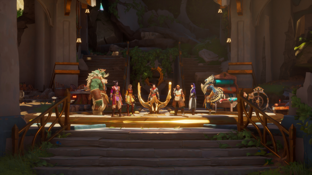 Brynn and the rest of the troupe gather in Eternal Strands