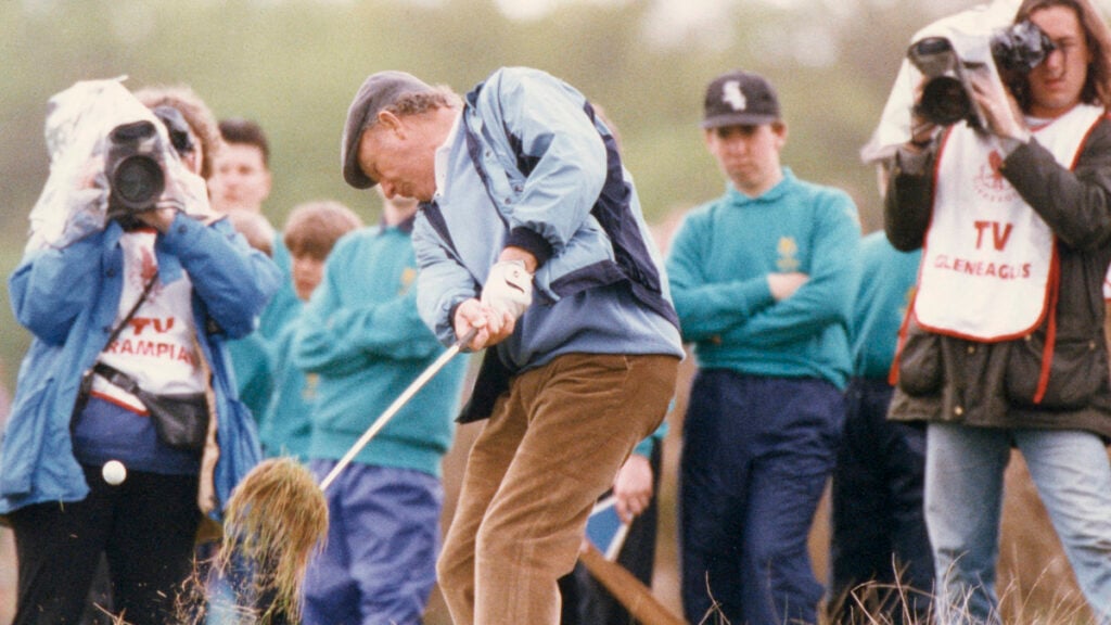 Gene Hackman playing golf