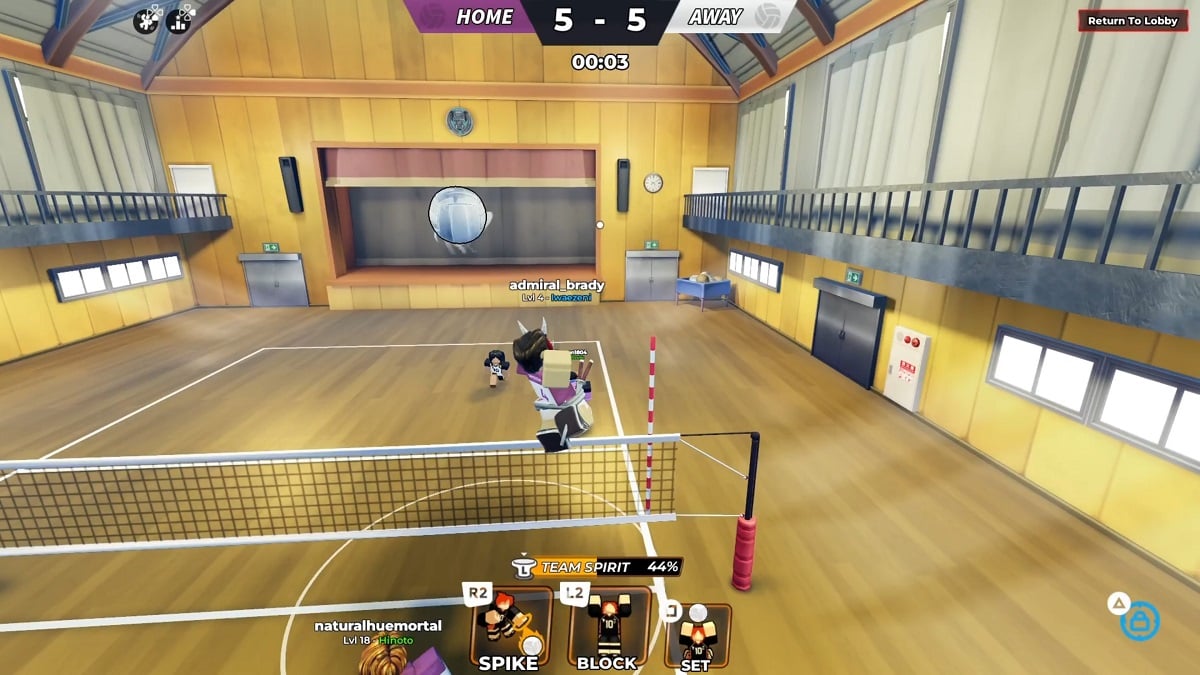 getting ready to spike the ball in roblox volleyball legends