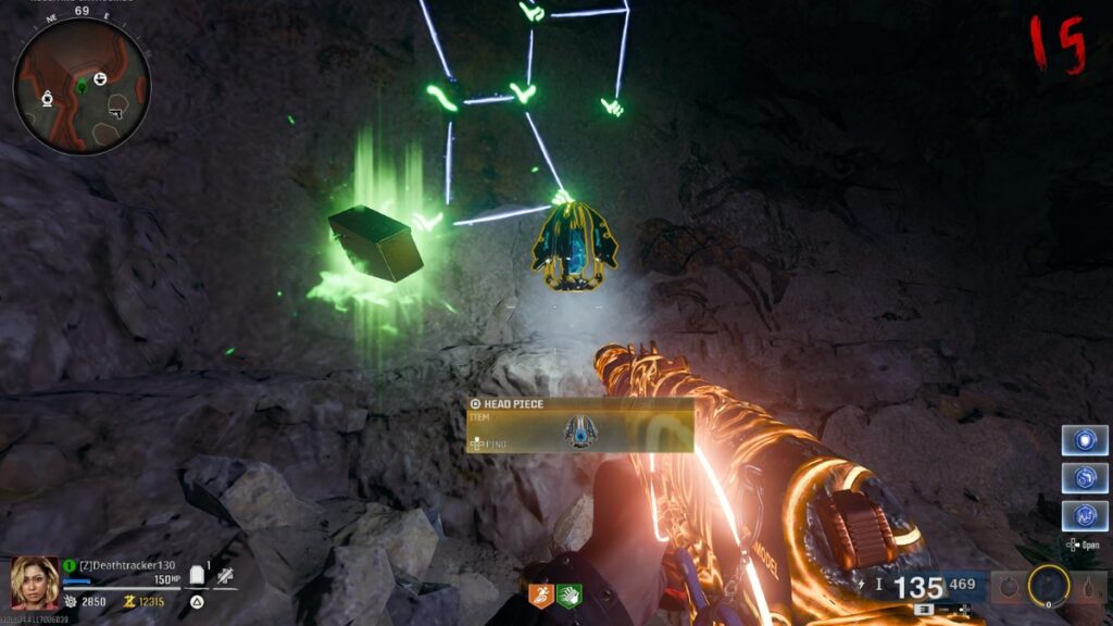 Ice Staff Head Piece in The Tomb map