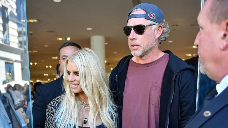 Jessica Simpson & her husband Eric Johnson attend an event