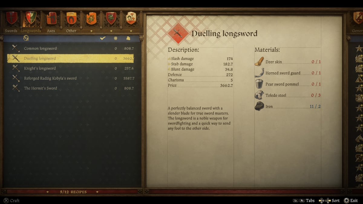 Dueling Sword Smithing