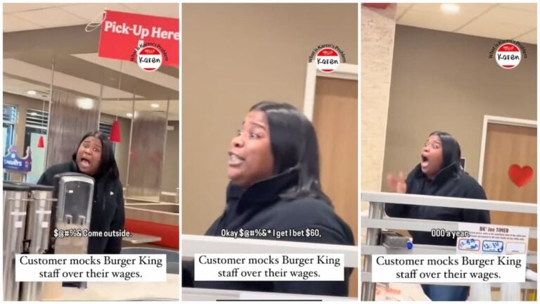 Burger King Karen Sparks Outrage for Mocking Staff and Bragging About How Much Money She Earns: ‘I Make $60,000 a Year. You Can Never Get My Wage’ Karen Berates Staff Over Wages