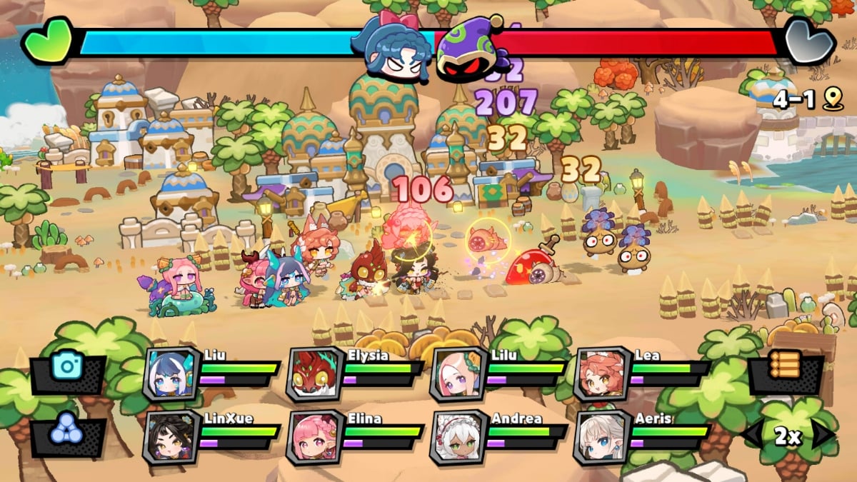 Monmosu fighters clash in Monmosu Girls Autobattler, a game featured at the Tokyo Indie Games Summit 2025