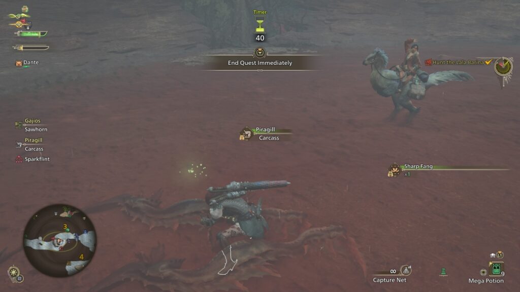 A monster carcass for the player to carve in Monster Hunter Wilds