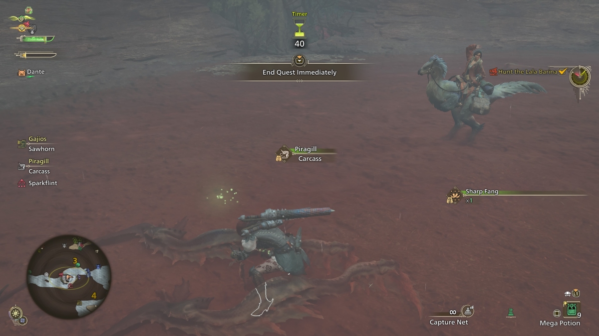 A monster carcass for the player to carve in Monster Hunter Wilds