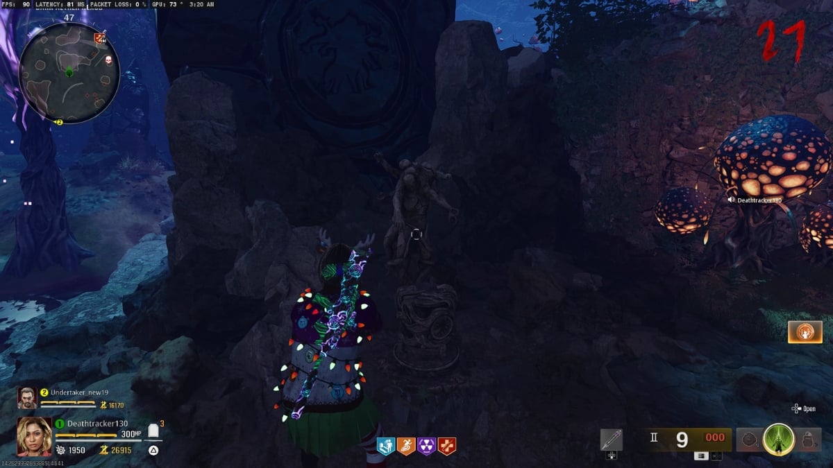 The Tomb BO6 Zombies Doppleghast statue location