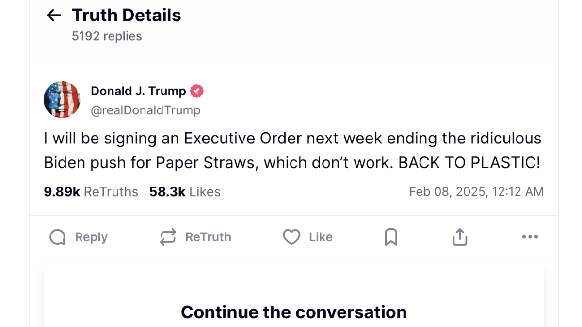 Trump Paper Straw Ban Backlash