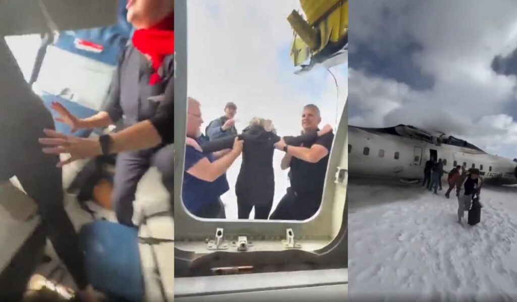 New Footage Shows ‘Crazy’ Minneapolis Delta Airlines Crash Survivor Being Told to Put Phone Away While Escaping minneapolis crash survivor of delta airlines