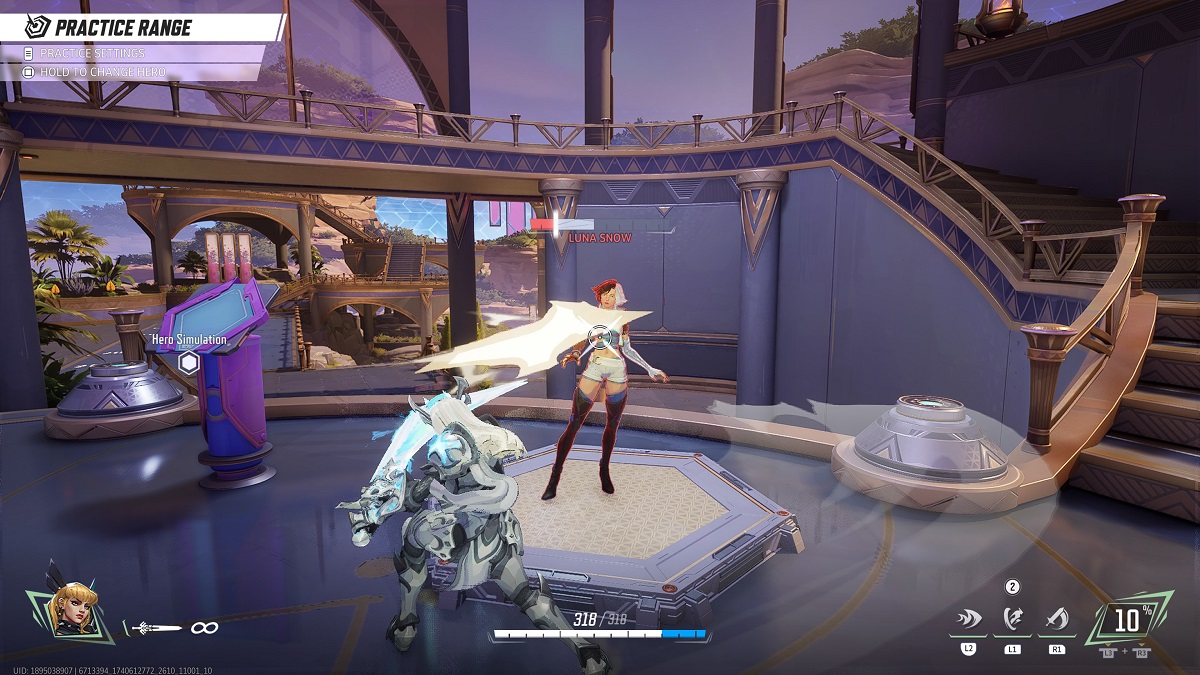 fighting luna snow as magic in practice mode