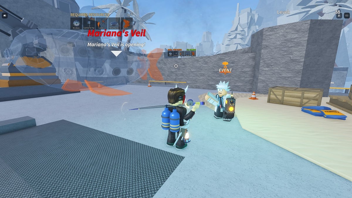 fixing the submarine to get to mariana's veil in roblox fisch