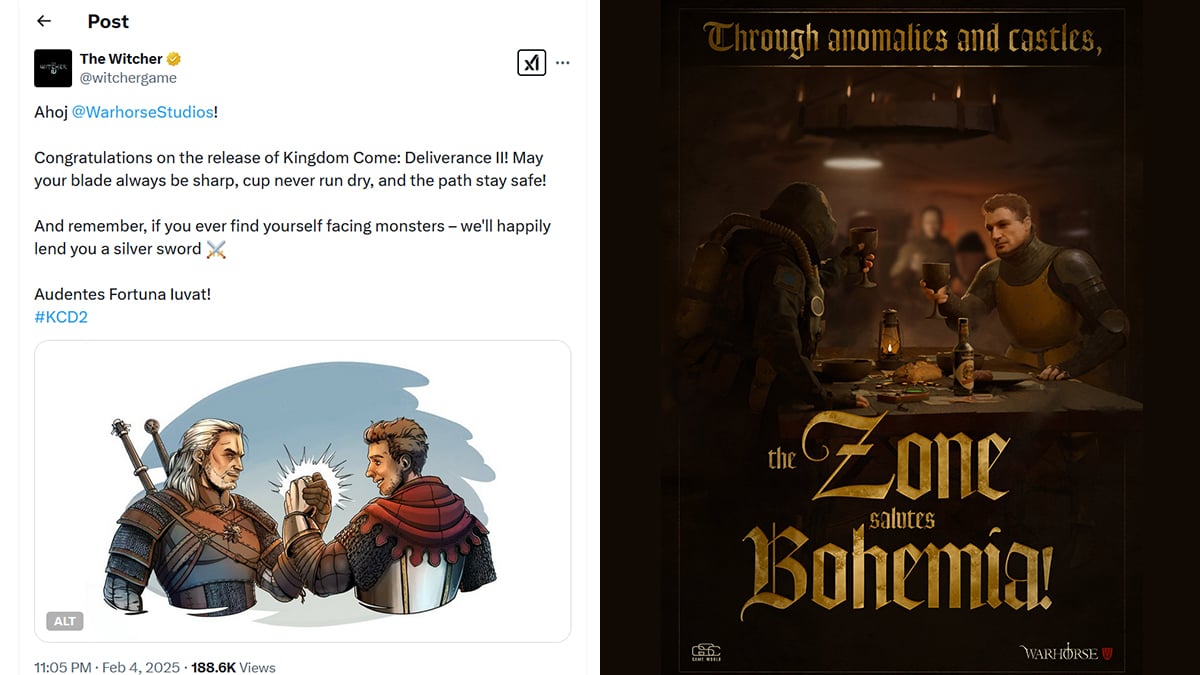 KCD 2 celebrating launch with The Witcher and STALKER developers